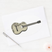 Sticker Ovale Guitare de Guthrie "Cette machine tue les fasciste (Enveloppe)
