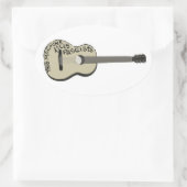 Sticker Ovale Guitare de Guthrie "Cette machine tue les fasciste (Sac)