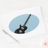 Sticker Ovale Guitare électrique (Enveloppe)