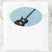 Sticker Ovale Guitare électrique (Sac)