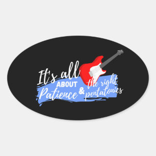 Sticker Ovale Guitare électrique