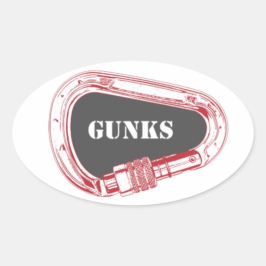 Sticker Ovale Gunks Escalade carabiner (Devant)