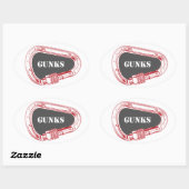 Sticker Ovale Gunks Escalade carabiner (Feuille)