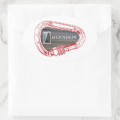 Sticker Ovale Gunnison Escalade carabiner (Sac)