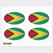 Sticker Ovale Guyana (Feuille)
