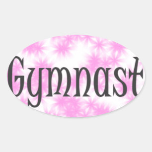 Sticker Ovale Gymnaste
