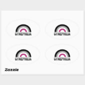 Sticker Ovale Gynephilia Pride (Feuille)