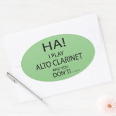 Sticker ovale Ha Alto Clarinet (Enveloppe)