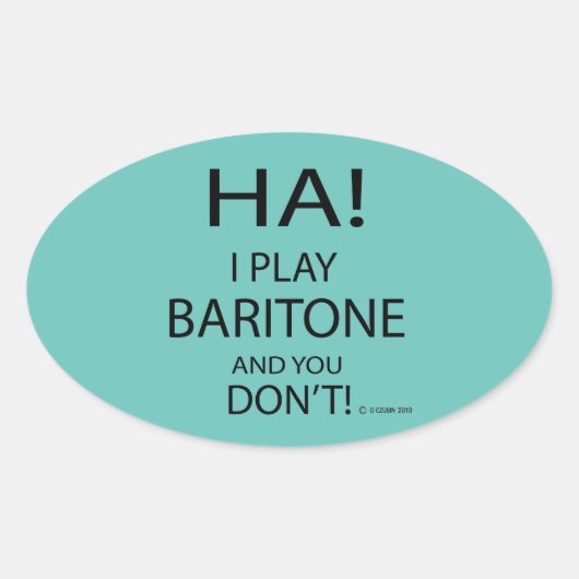 Sticker ovale Ha Baritone (Devant)