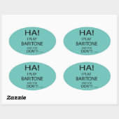 Sticker ovale Ha Baritone (Feuille)
