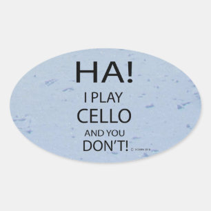 Sticker ovale Ha Cello