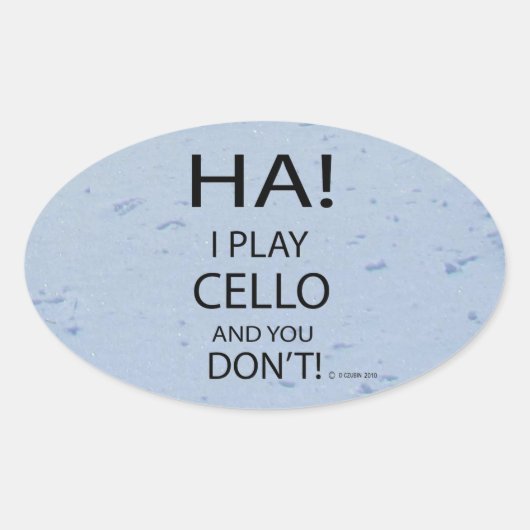Sticker ovale Ha Cello (Devant)
