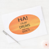 Sticker ovale Ha Drums (Enveloppe)