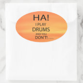 Sticker ovale Ha Drums (Sac)
