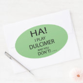 Sticker ovale Ha Dulcimer (Enveloppe)