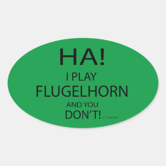 Sticker ovale Ha Flugelhorn