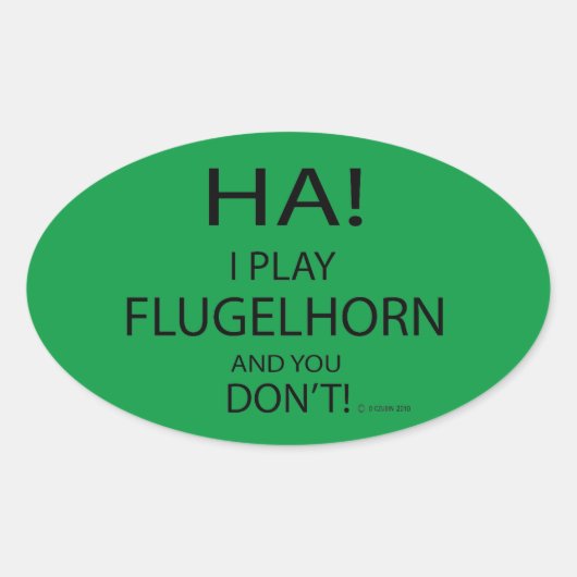 Sticker ovale Ha Flugelhorn (Devant)