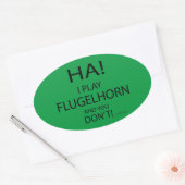 Sticker ovale Ha Flugelhorn (Enveloppe)
