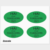 Sticker ovale Ha Flugelhorn (Feuille)