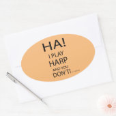 Sticker ovale Ha Harp (Enveloppe)