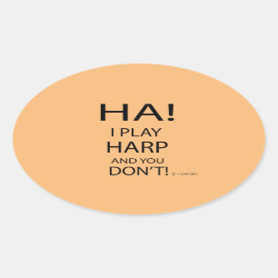 Sticker ovale Ha Harp