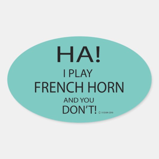 Sticker ovale Ha Horn (Devant)