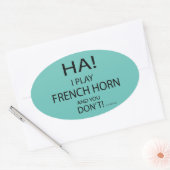 Sticker ovale Ha Horn (Enveloppe)
