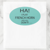 Sticker ovale Ha Horn (Sac)