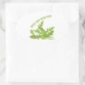 Sticker Ovale Habille ta salade (Sac)