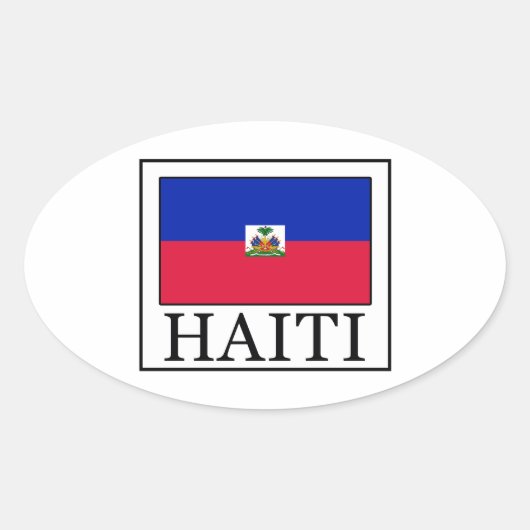 Sticker Ovale Haïti (Devant)