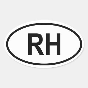 Sticker Ovale Haïti "RH"