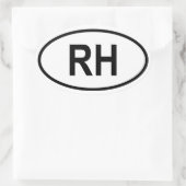 Sticker Ovale Haïti "RH" (Sac)