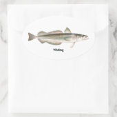 Sticker Ovale Hake argenté - Whiting (Sac)