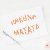 Sticker Ovale Hakuna Matata - Art Tribal Africain (Enveloppe)
