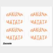 Sticker Ovale Hakuna Matata - Art Tribal Africain (Feuille)