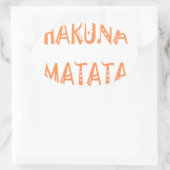 Sticker Ovale Hakuna Matata - Art Tribal Africain (Sac)