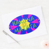 Sticker Ovale Hakuna Matata Beautiful Amazing Design Colors (Enveloppe)