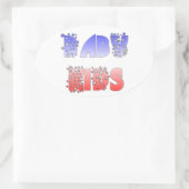 Sticker Ovale Hakuna Matata Bébé & Enfants : Conception de coule (Sac)