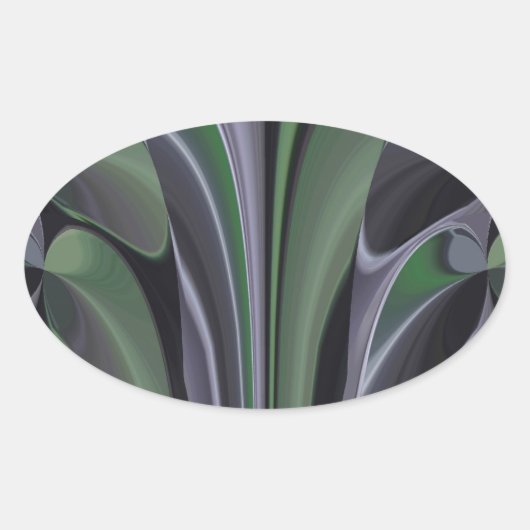 Sticker Ovale Hakuna Matata Belle carte graphique écologique (Devant)