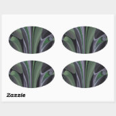 Sticker Ovale Hakuna Matata Belle carte graphique écologique (Feuille)