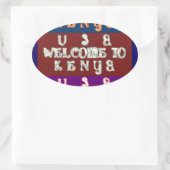 Sticker Ovale Hakuna Matata Bienvenue au Kenya.png (Sac)