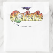 Sticker Ovale Hakuna Matata Europe Art Imprimer/Graphique (Sac)