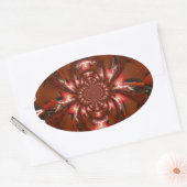 Sticker Ovale Hakuna Matata Halloween Masque Kaleidoscope Abstra (Enveloppe)