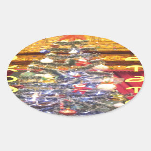 Sticker Ovale Hakuna Matata Joyeux Noël & un Joyeux Nouvel An.p