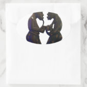 Sticker Ovale Hakuna Matata S'amuser Old School est le meilleur (Sac)