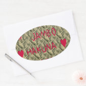 Sticker Ovale Hakuna Matata Talk Argent Art Design (Enveloppe)