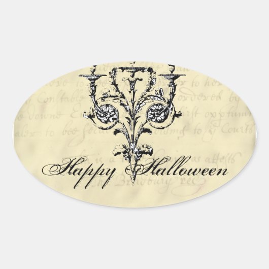 Sticker Ovale Halloween (Devant)