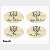 Sticker Ovale Halloween (Feuille)