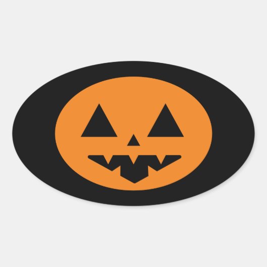 Sticker Ovale Halloween (Devant)