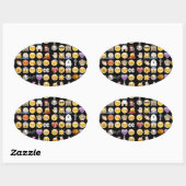 Sticker Ovale halloween emoji (Feuille)